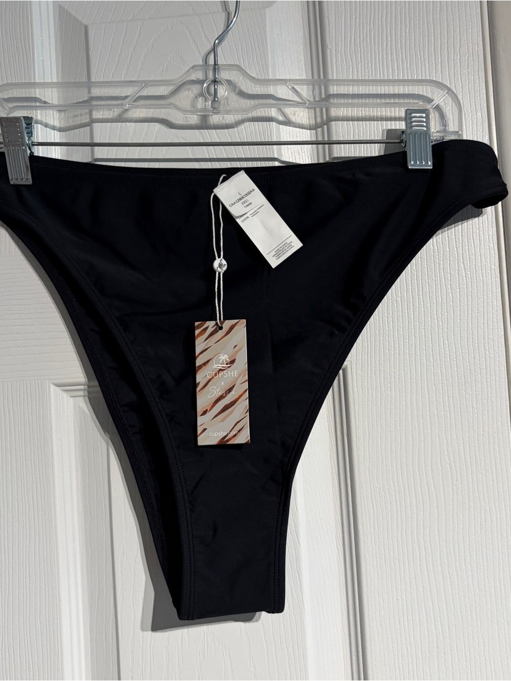 Cupshe x Stassie New High rise bikini bottoms women’s Size Large Black
